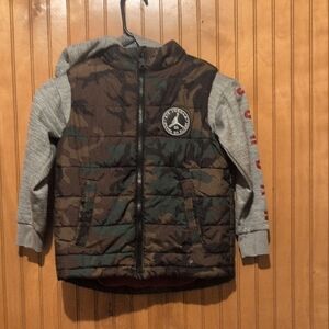 Toddler Jordan Camouflage Jacket with Red Accents